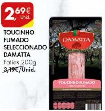 Pingo Doce Toucinho Fumado Seleccionado Damatta 200g promoção