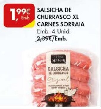 Pingo Doce Salsicha de Churrasco XL Carnes Sorraia 4 unid promoção