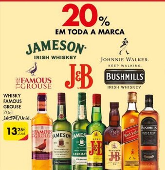 Pingo Doce Whisky Famous Grouse 70cl promoção