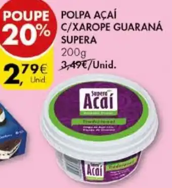Pingo Doce Polpa Açaí C/ Xarope Guaraná Supera 200g promoção
