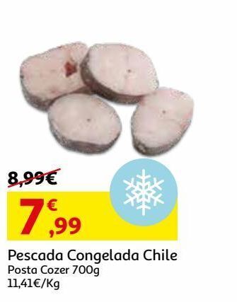 Auchan Pescada congelada chile:posta cozer 700 g promoção