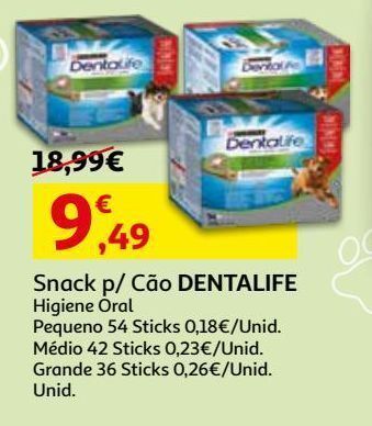 Auchan Snack p/cão méd dentalife promoção