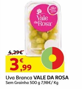 Auchan Uva branca vale da rosa:sem grainha 500 g promoção