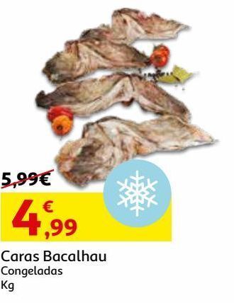 Auchan Caras bacalhau:congeladas kg promoção