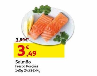 Auchan Salmão:fresco porções 140 gr promoção
