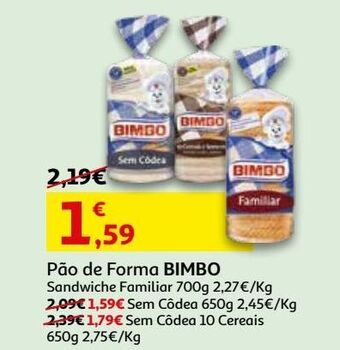 Auchan Pão forma bimbo promoção