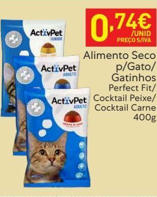 Recheio Ração para gatos activpet promoção