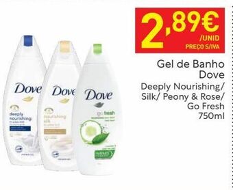 Recheio Gel de banho dove promoção