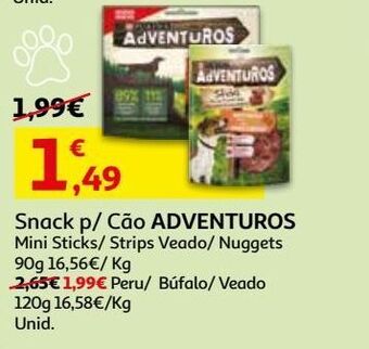 Auchan Snack cão adventuros purina promoção
