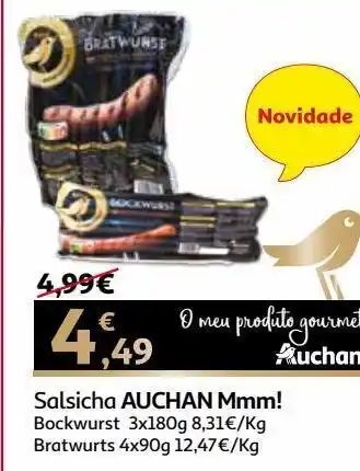 Auchan Salsicha auchan gourmet:bratwurst 4x90gsalsicha auchan gourmet:bratwurst 4x90g promoção