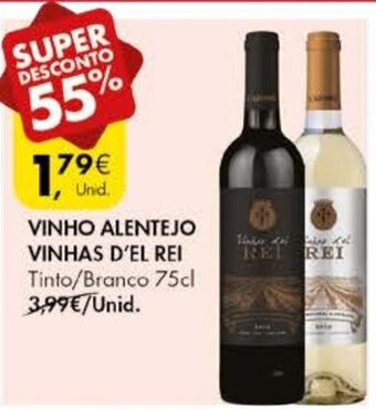 Pingo Doce Vinho Alentejo Vinhas D'el Rei 75cl promoção
