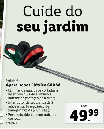 Lidl Motosserra elétrica parkside promoção