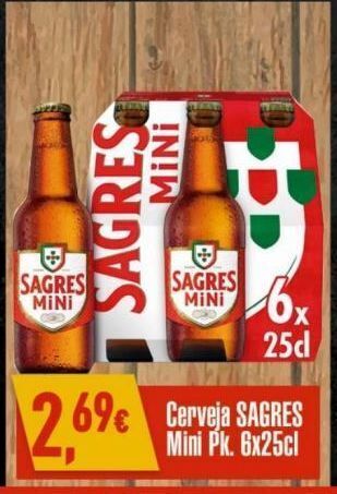 Miranda Supermercados Cerveja sagres mini promoção