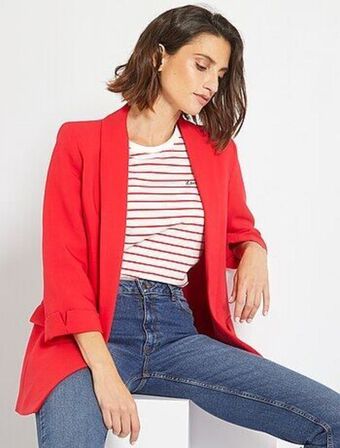 Kiabi Casaco tipo blazer com gola direita promoção