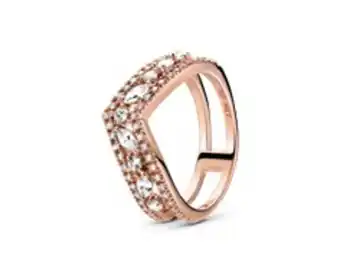 Pandora Anel wishbone duplo marquesa brilhante promoção