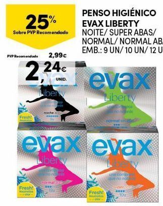 Continente Bom dia Absorvente evax promoção