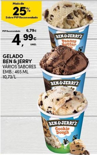 Continente Bom dia Gelados ben&jerry´s promoção