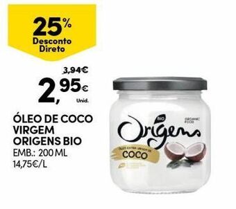 Continente Bom dia Óleo de coco origens bio promoção