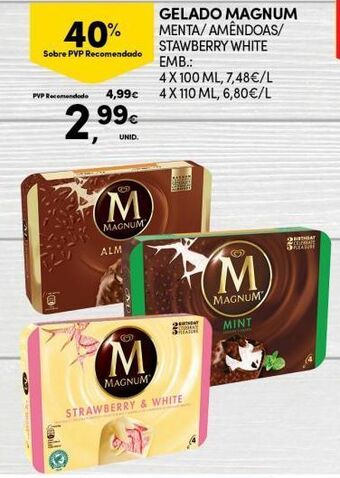 Continente Bom dia Gelados magnum promoção