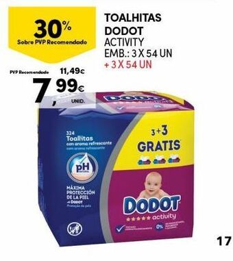 Continente Bom dia Toalhas umedecidas dodot promoção