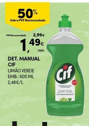 Continente Bom dia Detergente lavalouça cif promoção