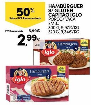 Continente Bom dia Hambúrguer iglo promoção