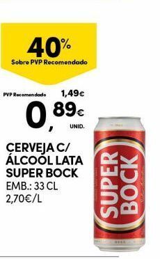 Continente Bom dia Lata de cerveja super bock promoção