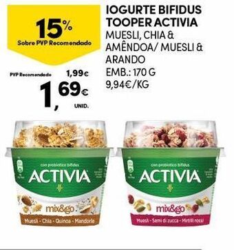 Continente Bom dia Iogurte com bifidus activia promoção