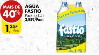 Pingo Doce Água Fastio Pack 4x1,5Lt promoção