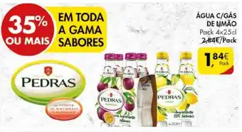 Pingo Doce Água C/Gás de Limáo Pack 4x25cl promoção