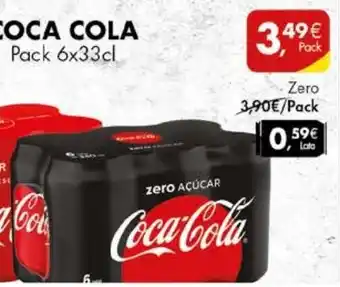 Pingo Doce Coca Cola Pack 6x33cl Zero promoção