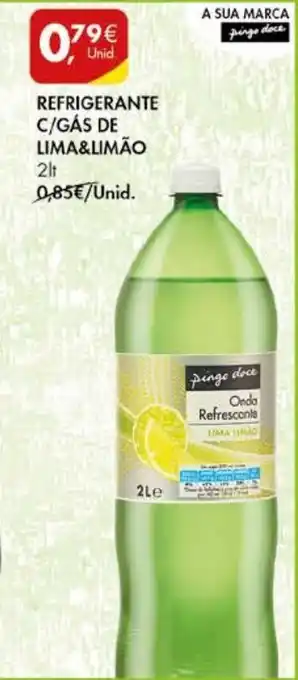 Pingo Doce Refrigerante C/Gás de Lima&Limão 2Lt 1,5lt promoção