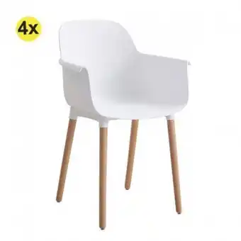 Homy Casa Pack 4 cadeiras de sala lolita (branco) promoção