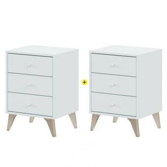 Homy Casa Pack 2 mesas de cabeceira sweety (branco) promoção