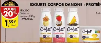 Pingo Doce Iogute Corpos Danone +Proteína Líquido245g promoção