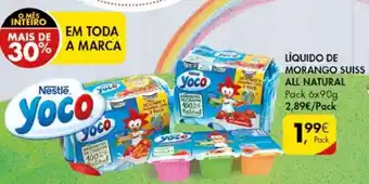 Pingo Doce Líquido de Morango Suiss All Natural Pack 6x90g promoção