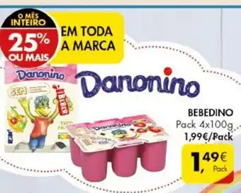 Pingo Doce Danonino Bebedino Pack 4x100g promoção