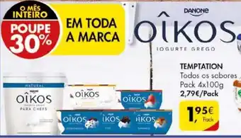 Pingo Doce Oikos Temptation Pack 4x100g promoção