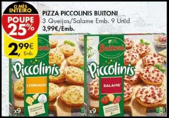 Pingo Doce Pizza Piccolinis Buitoni 9 Unid promoção