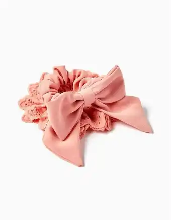 Zippy Pack 2 elásticos scrunchie com bordado inglês para bebé e menina, rosa promoção