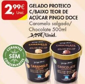 Pingo Doce Gelado Proteico C/Baixo Teor de Açucar Pingo Doce 500ml promoção