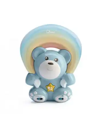 Prénatal Chicco - urso de pelúcia arco-íris azul - chicco promoção