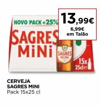 El Corte Inglés Cerveja sagres mini promoção