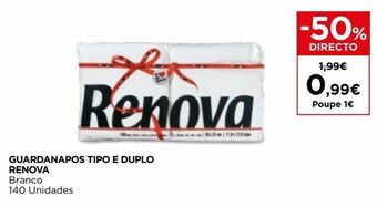 El Corte Inglés Guardanapos de papel renova promoção