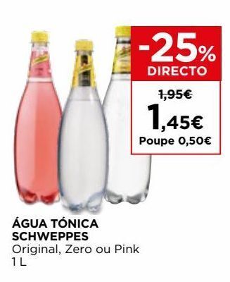 El Corte Inglés Água tônica schweppes promoção