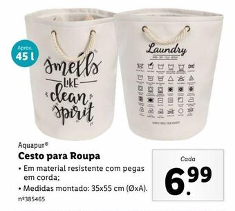 Lidl Cesto para roupa promoção