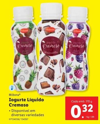 Lidl Iogurte milbona promoção
