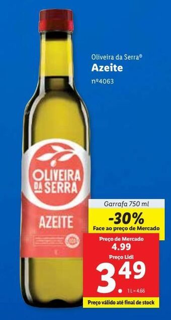 Lidl Azeite extravirgem oliveira da serra promoção