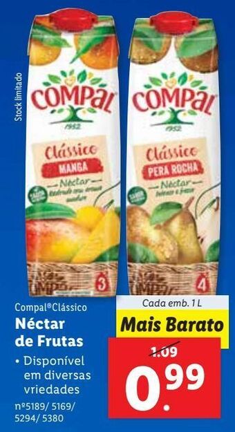 Lidl Néctar compal promoção