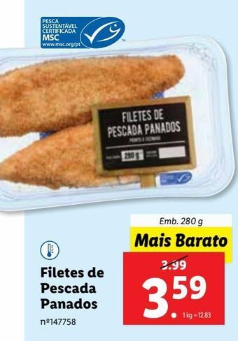 Lidl Filé de peixe promoção